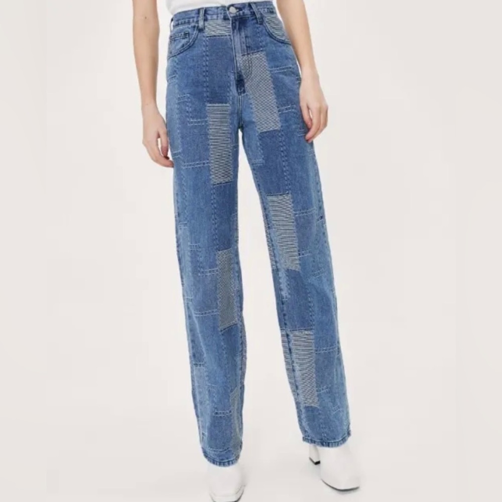 Nasty Gal Patchwork
Denim Straight Leg
Jeans Women's Size 4
*NEW*